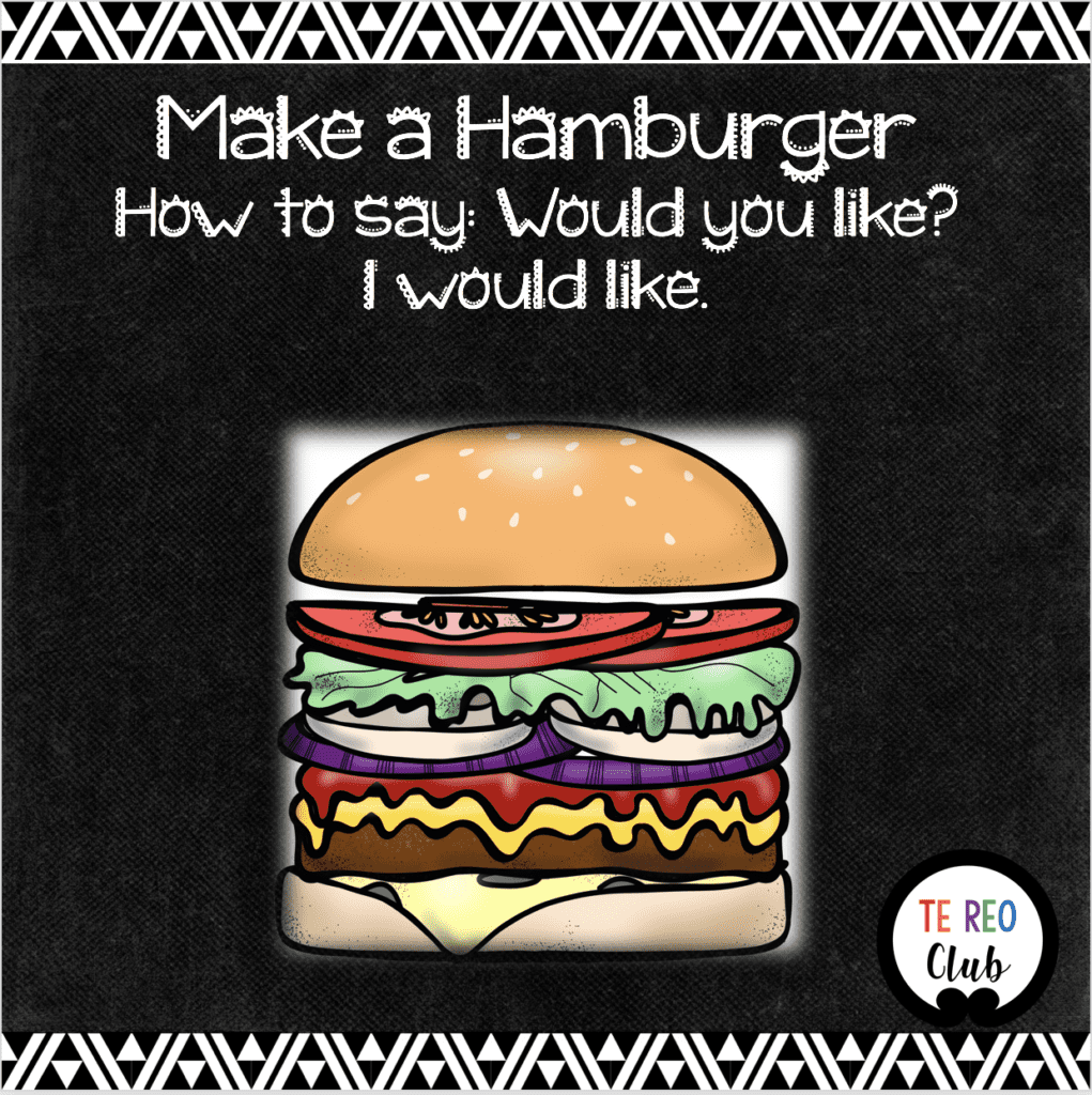 Make a Hamburger How to sayWhat would you like? Te Reo Club