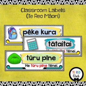 classroom labels te reo maori