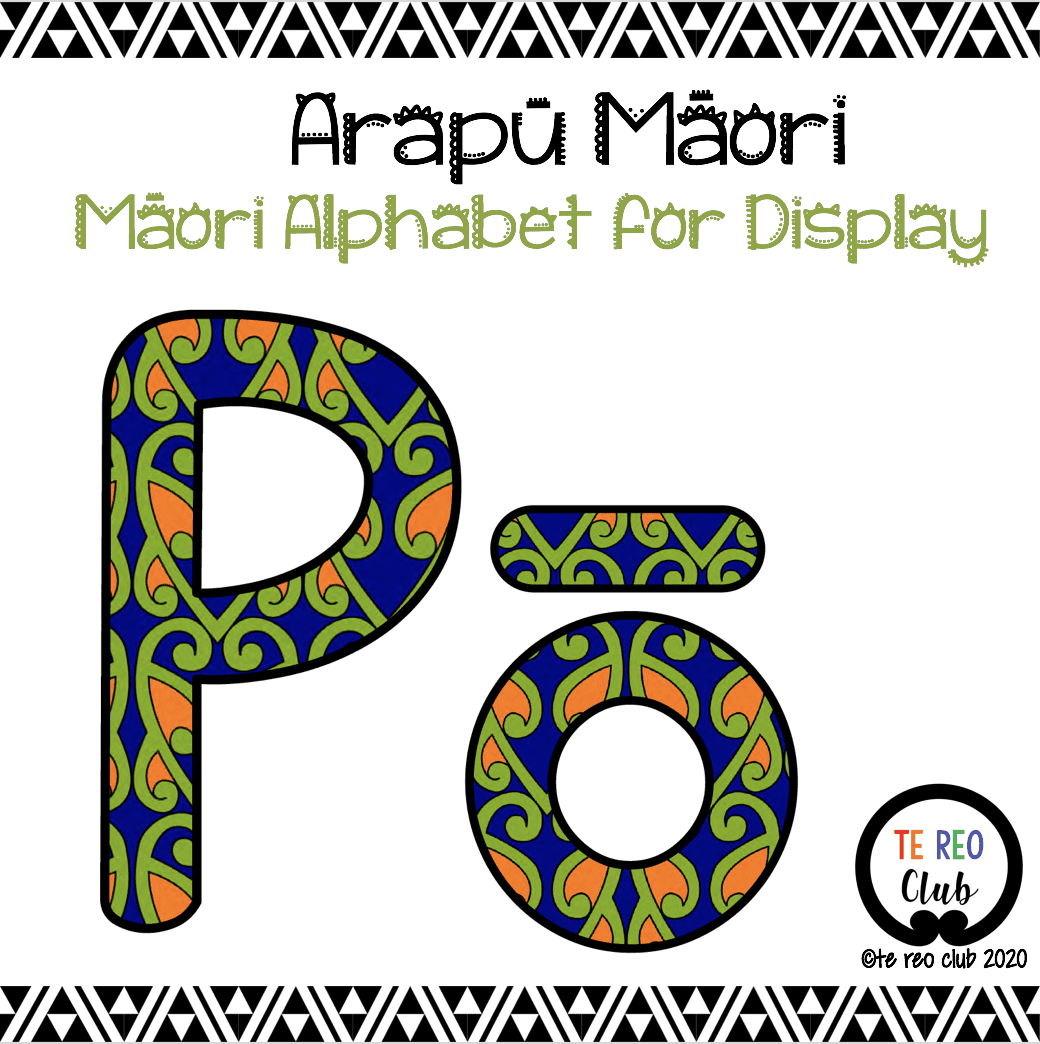 ReadytoPrint Māori Alphabet for Display 3 Te Reo Club