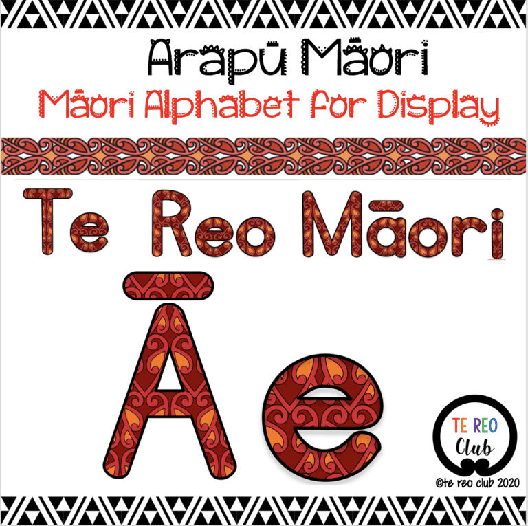 Ready-to-Print Māori Alphabet for Display 1 - Te Reo Club