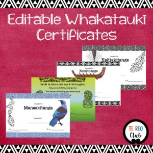 editable whakatauki certificates