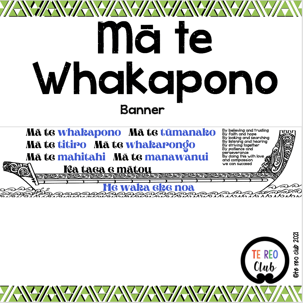 Mā te Whakapono Waka Banner - Te Reo Club