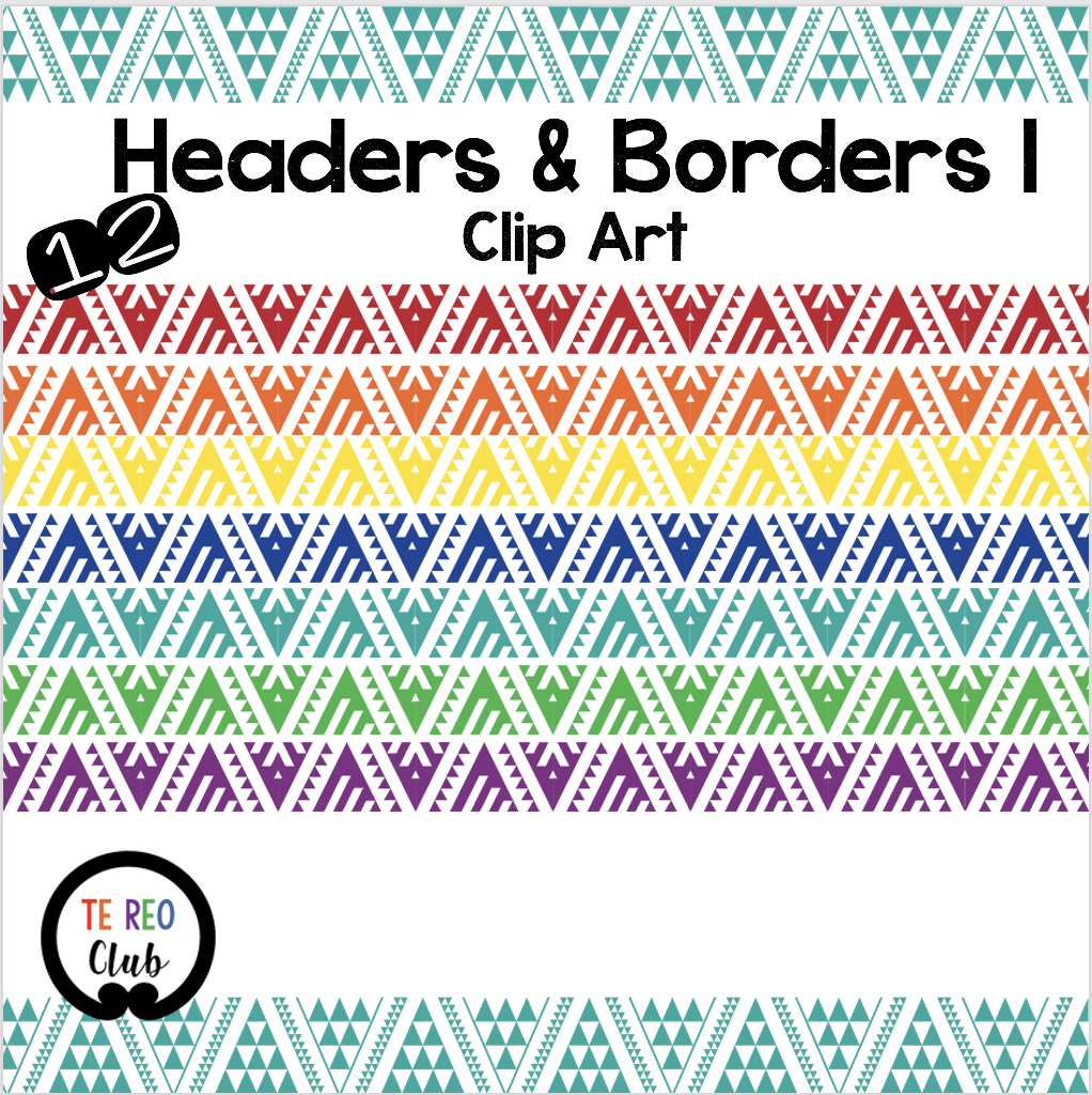 Headers and Borders 1 Clip Art - Te Reo Club