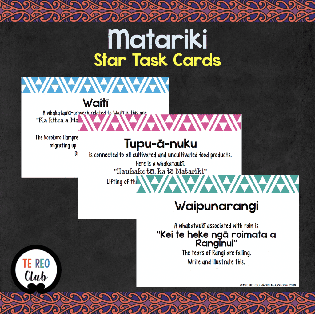 Matariki Star Task Cards - Te Reo Club