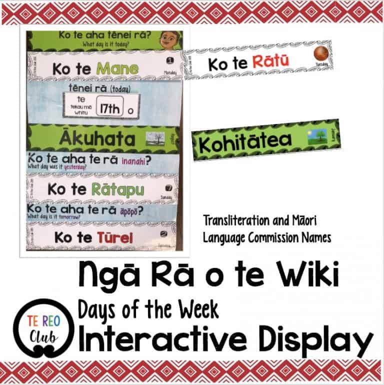 Ngā Rā o te Wiki- Days of the Week Interactive Display - Te Reo Club