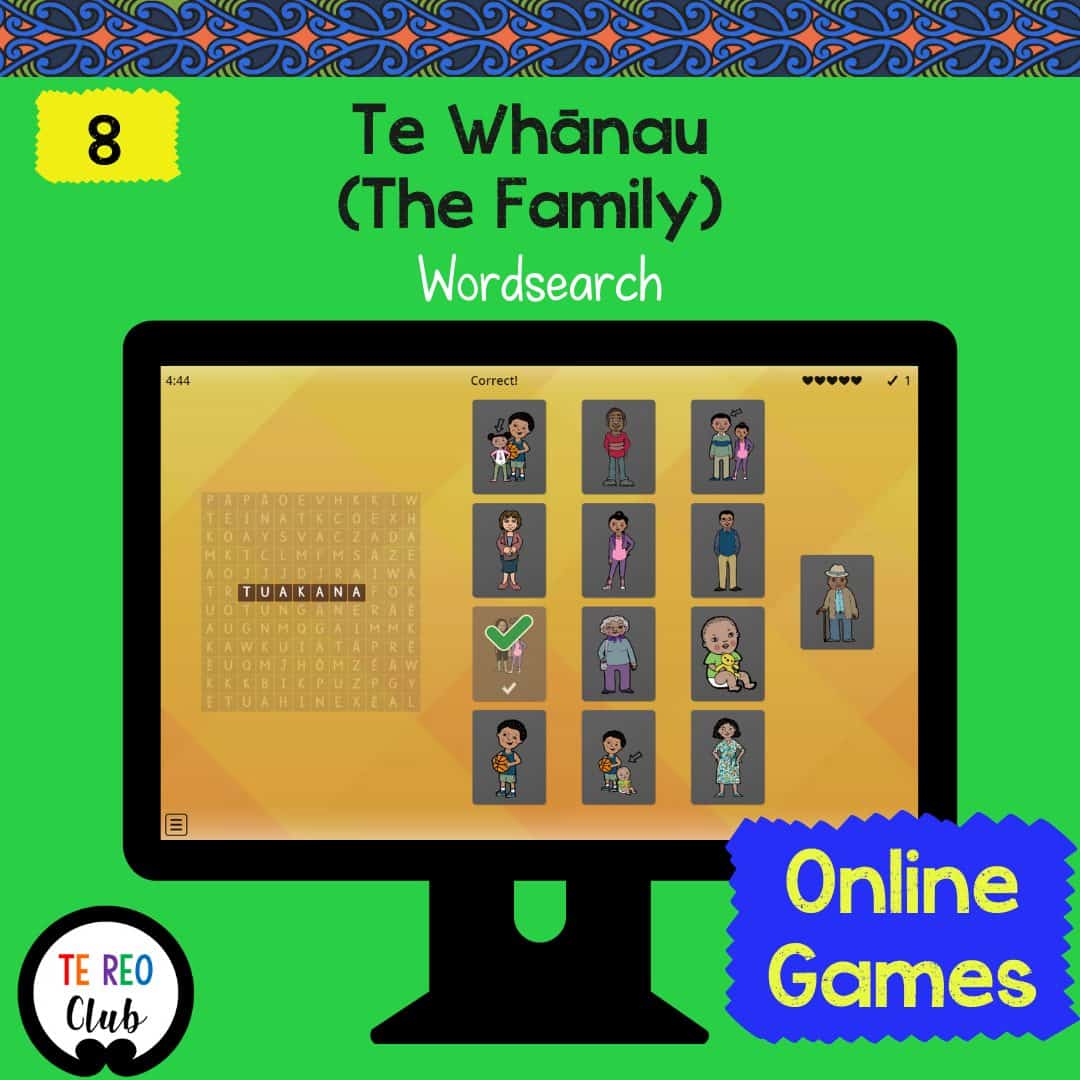 Te Wh nau The Family Wordsearch Te Reo Club