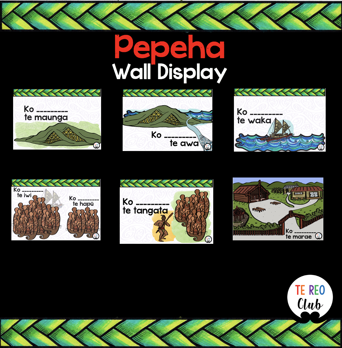 Pepeha Wall Display Te Reo Club pepeha-wall-display-te-reo-club