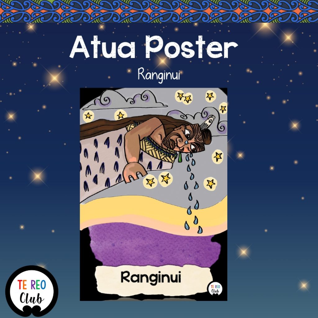 Atua Poster - Ranginui - Te Reo Club